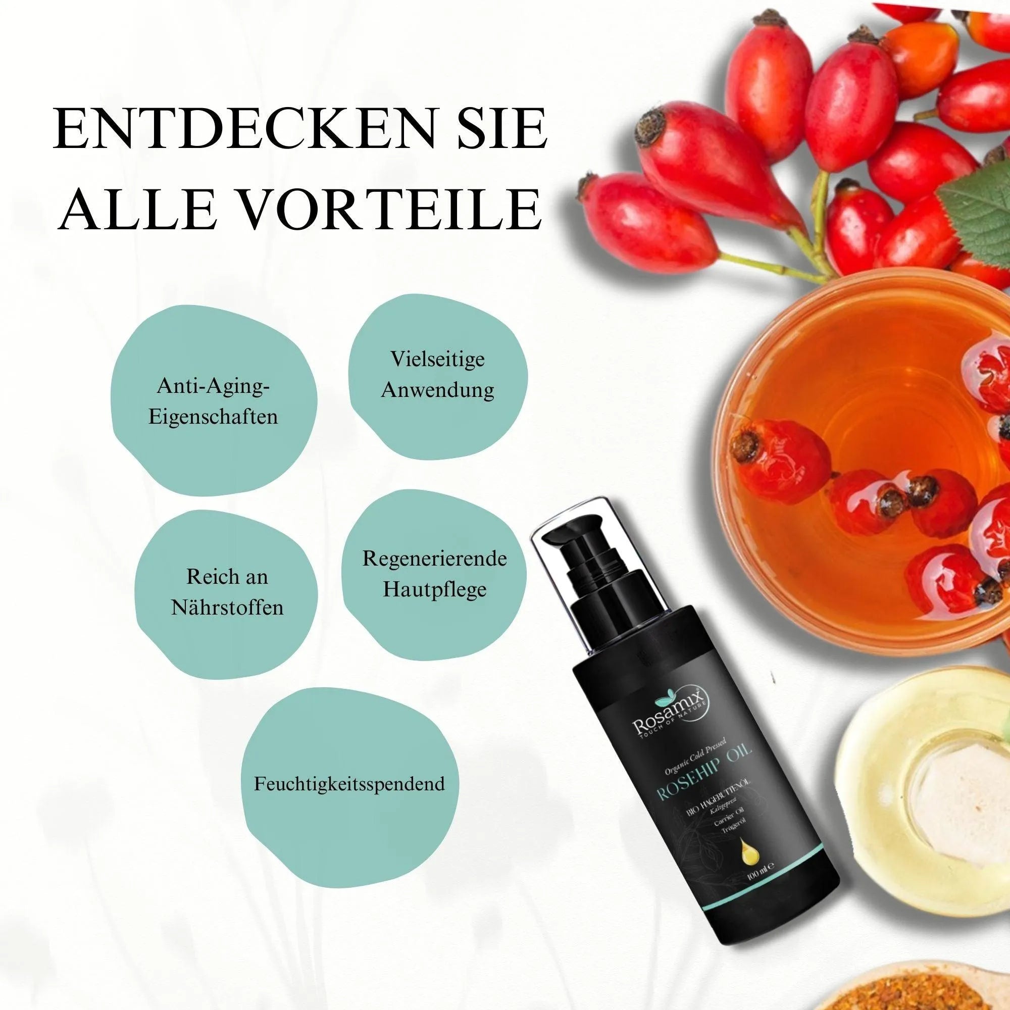 Bio Hagebuttenöl Kaltgepresst